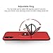 DESOF iPhone X Case, iPhone 10 Case with Ring Holder Kickstand, 360°Adjustable Ring Grip Stand Work with Magnetic Car Mount Anti-Fingerprint Slim Cover for Apple iPhone X (2017) 5.8 inch - Red
