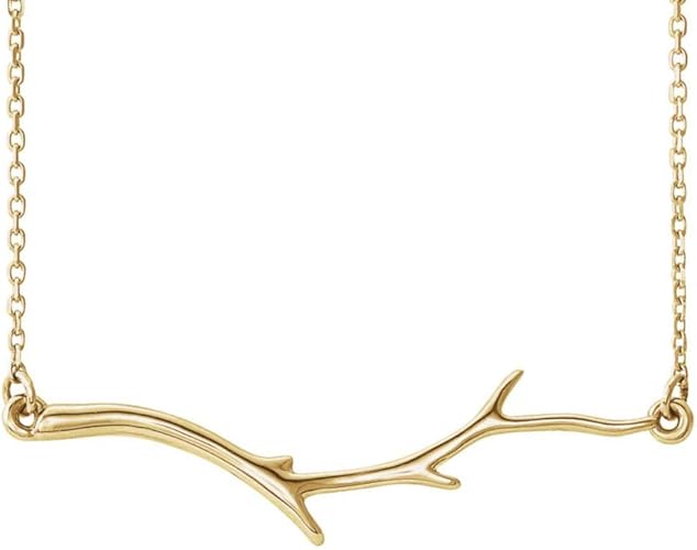 Black Bow Jewelry Polished Branch Necklace in