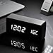 Digital Alarm Clock, Temperature Date LED Display Wood Grain Clock 3 Levels Brightness Voice Control Modern Simplicity Wood Digital Clock