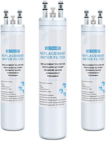3PCS ULTRAWF Water Filter Compatible with FGHS2631PF4A KENMORE 46-9999 FGHC2331PF 242017800 242017801 PS2364646 A0094E2826