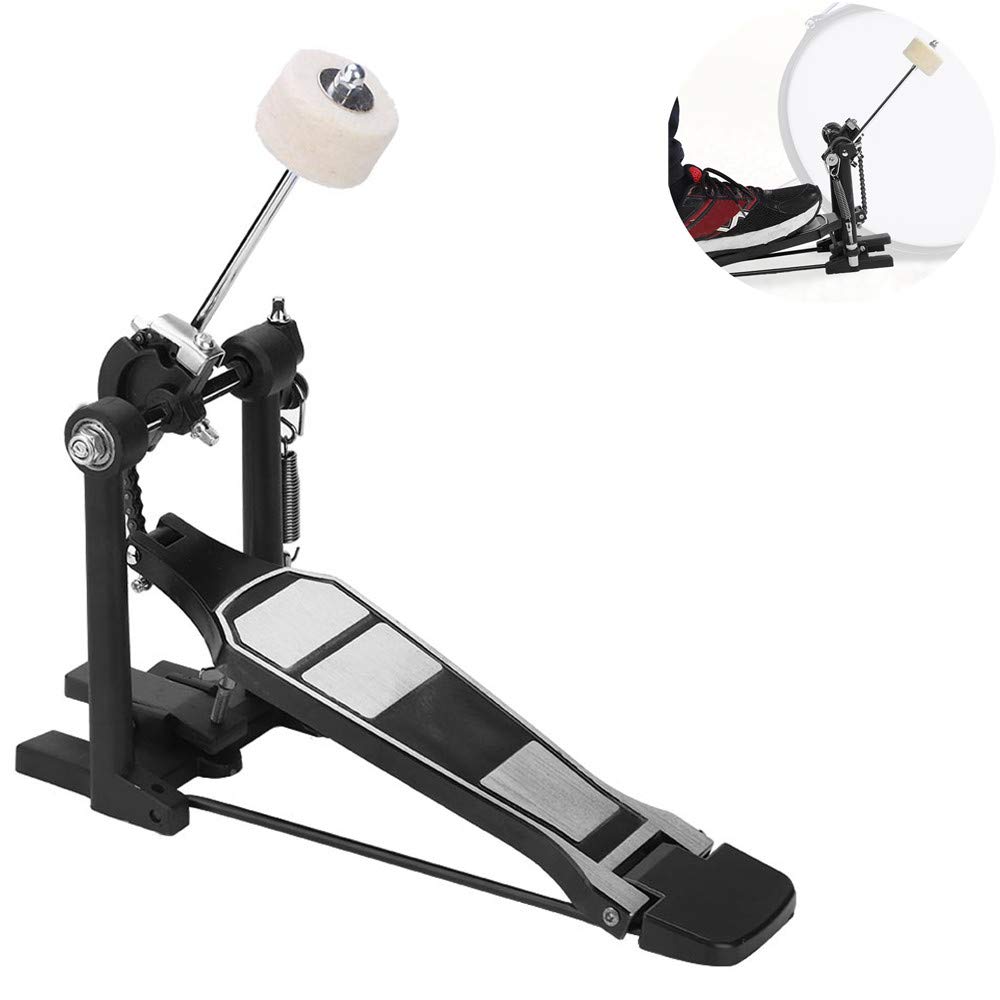 Bass Drum Pedal, Drum Kick Pedal Drum Pedal Pro Foot Kick Percussion Bass Drum Pedal Single Bass Foot Kick Percussion Chain Drive Black 13.77 x 12.79 x 3.33inch