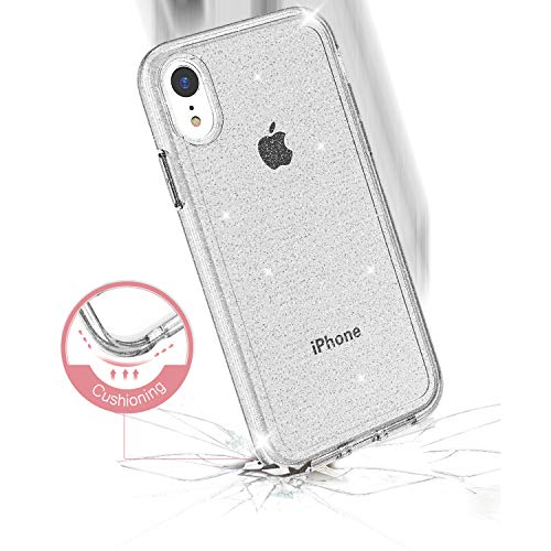 FanTEK Compatible for iPhone XR Case, Luxury Bling Glitter Protective