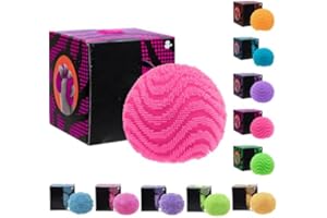 Fuzz Ball Fuzz Squishy Stress Ball with Smiley Face– Sensory Squeeze Ball for Anxiety Relief, Lightweight Portable Fidget Toy
