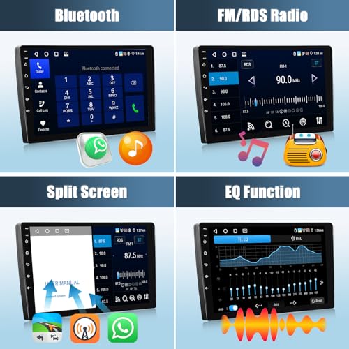 CAMECHO 4+64G Android 13 DSP Car Radio for Fiat DUCATO 2010/Citroen Jumper/Peugeot Boxer with Rearview Camera, 9" Wireless Carplay Bluetooth Radio with Android Auto FM/RDS+Canbus HD Touchscreen