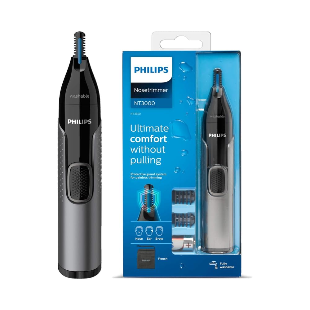 Philips Nose, Ear and Eyebrow Trimmer, Black/White