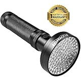 Kobra UV Black Light Flashlight 395nm - 100 LED Portable UV Light & Black Light for Pet Urine Detection - Home or Hotel Bed Bugs, Leaks & Counterfeit Money Inspection - 18W, (Black)