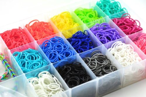 Ateam Loom Bandz Kit &amp; Clips Collection with 4200 Bandz + 170 Clips + 5 Hooks + 1 Loom Board 11 Beautiful Colors and Great Storage Case