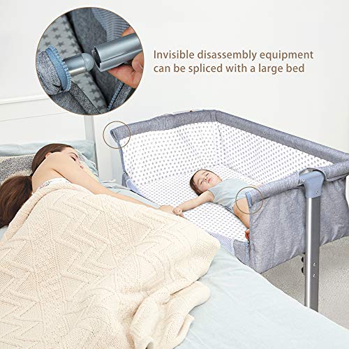 BELIFEGLORY Bedside Bedside Sleeper Portable Baby Crib Side