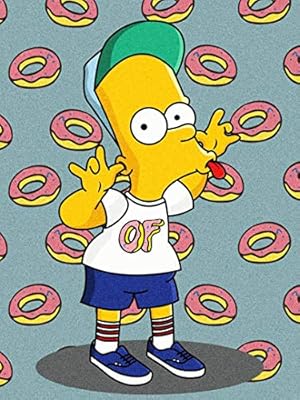 Amazon Com Briprints Bart Simpson Supreme Collab Poster Print