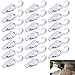 Vinbee 20 PCS Laundry Hooks with Clips Super Strong Plastic Home Travel Swivel Hanging Hanger Closet Organizer Clamps Socks Boot Bras Towels for Bathroom Wardrobe Kitchen Office - 4.3 Inches (White)