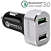 Quick Charge 3.0 Car Charger, HOBEST 30W Dual Port USB Cell Phone Charger Power Adapter with Smart IC for iPhone, iPad, Galaxy S7/S6/S6 Edge, HTC and More (black+silver)