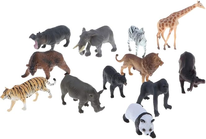 Amazon Sharprepublic 情景コレクション 動物フィギュア リアル動物 動物模型 コレクション マイクロ風景 手作りキット 12個 プラモデル 通販