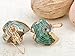 Alilang Womens Multicolor Golden Accent Ocean Seashell Conch Mermaid Sea Witch Drop Dangle Earrings, Green