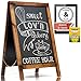 Handcrafted A Frame Chalkboard Sign - Sandwich Board Sidewalk Signs for Businesses - Rustic Pine Wood Outdoor Standing Chalk Boards for Sidewalks - Large 40