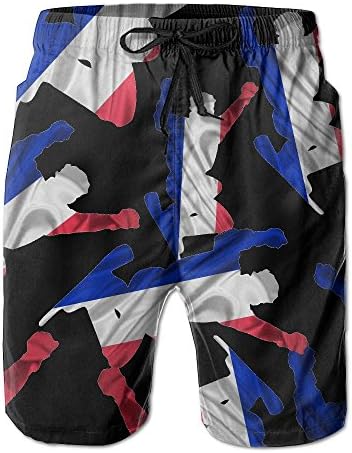 Nordic Two Flag Of France Men Swim Beach Shorts Stretch Sweatpant Running Pants With Pockets