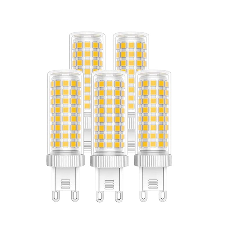 YELANGU G9 LED Light Bulbs, 3000K Warm Light 12W Equivalent to 90W Halogen Replacements, Bi-Pin Base, LED Light Bulbs for Home and Office Use,5 Count