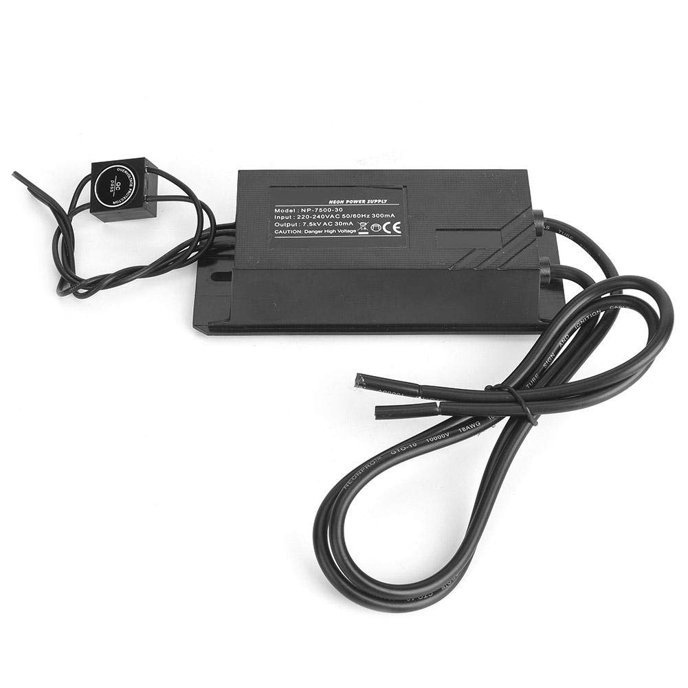 Neon Light Electronic Transformer 7.5KV 30mA, No Migration Phenomenon Neon Sign Power Supply for Neon Signs Light, High Efficiency LED Compatible Driver