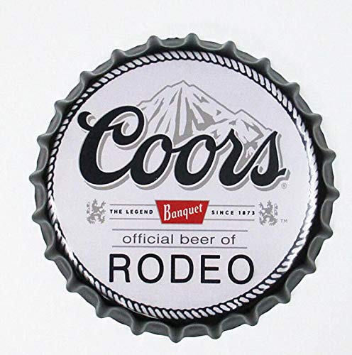 2BUT Coors Rodeo Decorative Bottle Caps Metal Tin Signs Cafe Beer Bar Decoration Plat 13.8"Inches Wall Art Plaque Vintage Home Decor