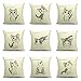 Cartoon Style Lovely Cat Chi's Sweet Home Crooked Neck and Smile Chi's Throw Pillow Case Decor Cushion Covers Square 1818 Inch Beige Cotton Blend Linen