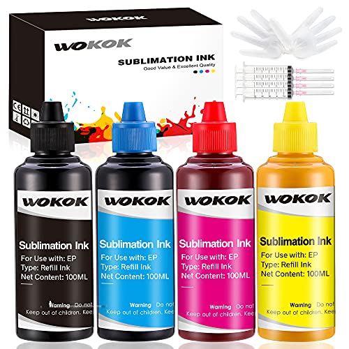 WOKOK Sublimation Ink Refill Ink Kit for Inkjet Sublimation Printers ET