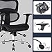 Smugdesk Mesh Adjustable Headrest, Lumbar Support, 3D Armrest Office Chair Dark Black