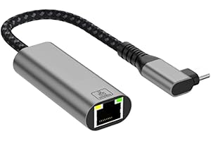 90 Degree USB C to Ethernet Adapter USB C to RJ45 Computer Networking Internet Ethernet Dongle for Laptop Desktop USB C to Et