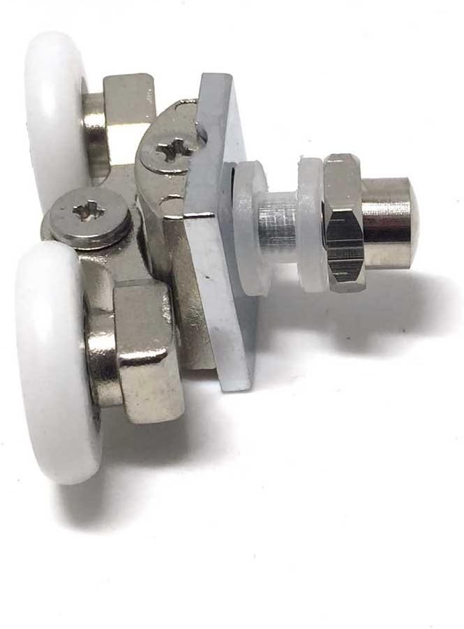 Shower Double Door Wheels 23mm Shower Door Rollers 4pcs, White 23mm -4pcs - Image 5