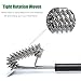 EOYIZW Grill Brush and Scraper, Bristle Free Barbecue Cleaner, 18 inch Stainless Steel BBQ Cleaning Brush with Triple Head Scrubber