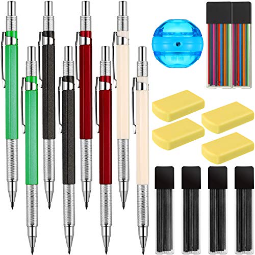19 Pieces 2.0 mm Mechanical Pencil Set, Includes 8 Pieces Automatic