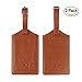 SWISSELITE 2 Pack Luggage Tag, Travel Bag Labels, PU Leather Luggage Tags Identifier for Suitcases
