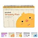 Cute Notebook Creative Cartoon Animals Schedule Note Book Week Plans Notepad Weekly Plan Book (duck)