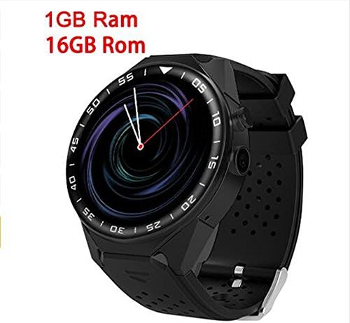 3G S99C Android Smart Watch 1GB RAM 16GB ROM Android 5.1 Wristwatch MTK6580 Quad Core 5.0MP Camera 1.39" Pedometer Heart Rate Wifi GPS SIM Smartwatch for Android OS (Full Black 1+16GB)