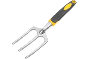 BESPORTBLE Stainless Steel Weeder Fork Tool – Garden Hand Fork with Ergonomic Handle for Planting and Soil for Flower and Veg