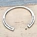 HOUSWEETY Stainless Steel Engraved Urn Bracelet - Memorial Ash Keepsake - Cremation Jewelry