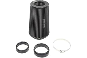 KYOSTAR 3/3.5/4inch Inlet Cold Air Intake Cone Replacement Performance Washable High Flow Dry Air Filter (BLACK)