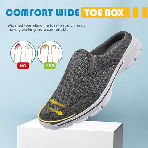Acfoda Summer Clogs Men Women Slippers Breathable Sandals Non-Slip Comfortable Mesh Shoes for Beach Garden Outdoor Indoor