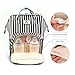 Hafmall Diaper Bag Backpack Waterproof Multi-Function Travel Bags, Large Capacity and Durable Backpack with Stroller Straps (Black & White Stripes)