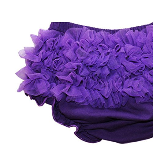 Baby Diaper Cover, Misaky Infant Girls lace Ruffle Panties Briefs Pants (S, Purple)