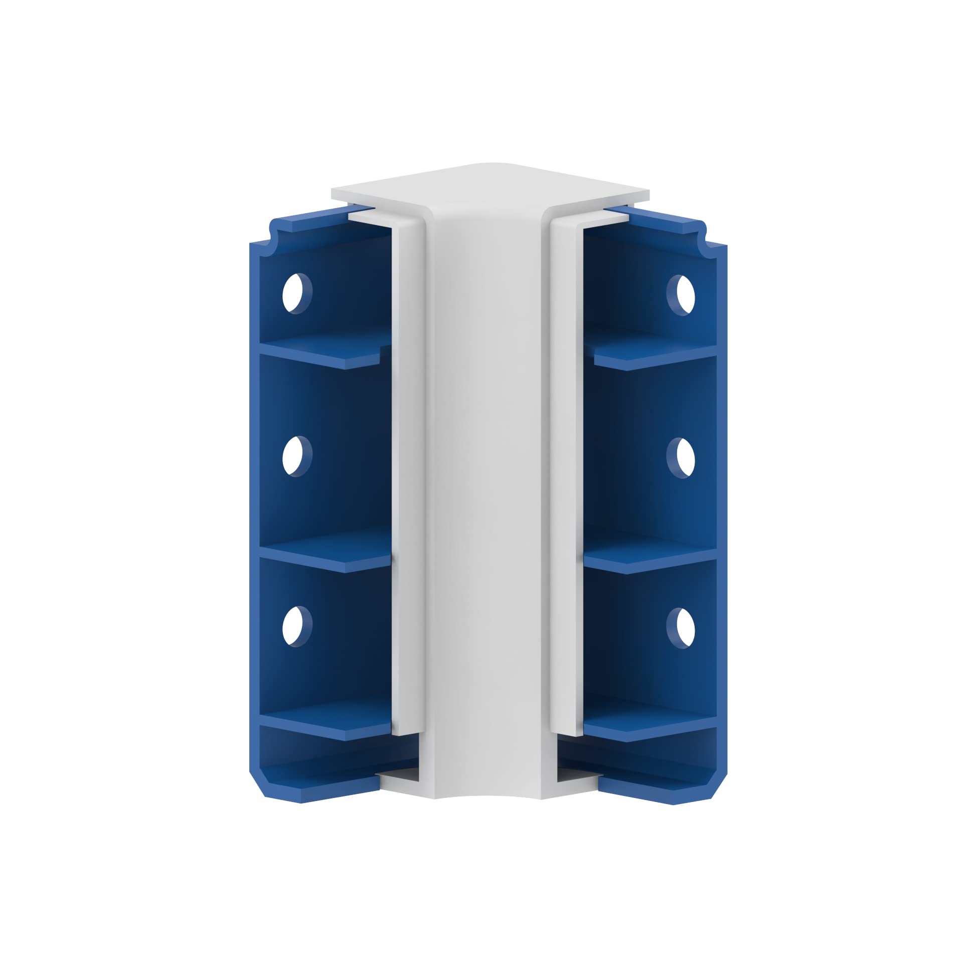 Habengut inner corner for skirting board made of PVC, colour: Blue, contents: 1 piece, for corner reversal in rooms