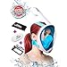 Snorkel Mask Full Face for Kids and Adults - Anti-Fog and Anti-Leak Easybreath Snorkeling Gear - Dive Scuba Mask with 180 Panoramic View and 4 Bonus Items as Snorkel Set (White-Blue, S/M)