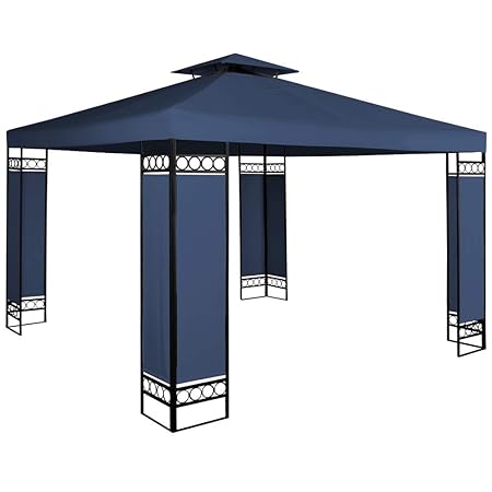 Deuba® Pavillon Lorca | 3x3m wasserabweisend UV-Schutz 50+ 9m² | Festzelt Partyzelt Gartenzelt Gartenpavillon Blau