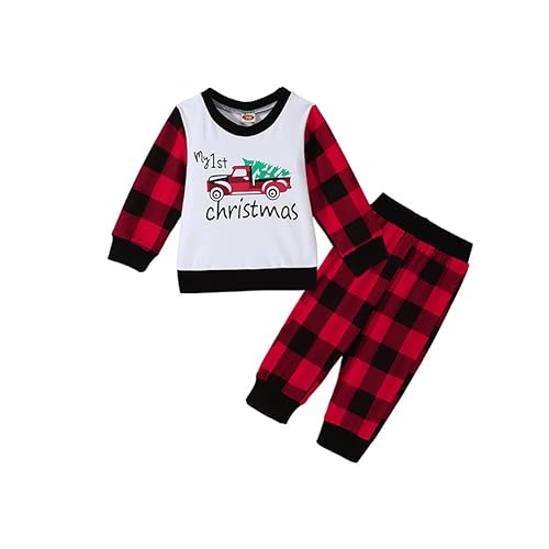 Ritatte Baby Boy My 1st Christmas Outfit Infant Xmas Truck Tree