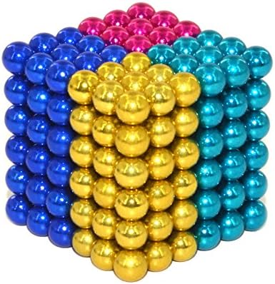 Elsatsang 5MM 216 Pieces Magnets Sculpture Building Blocks Toys , Smashable, Rollable, Buildable Magnets - Office Toy & Stress Relief for Adults (Multicolour 4)