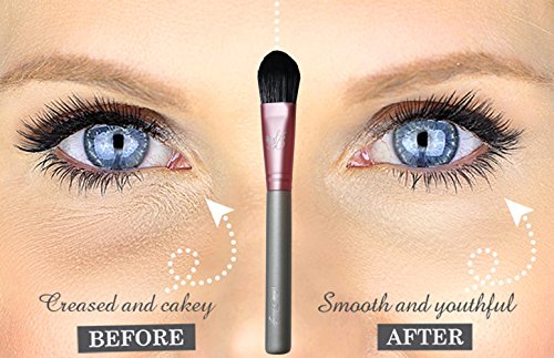 Concealer Brush Foundation Makeup Liquid - Best Brushes For Under Eyes & Face Concealer Flat Mask, Pointed, Double Ended Small Liquid Applicator Contour Powder Mineral Make up Dense For Blending