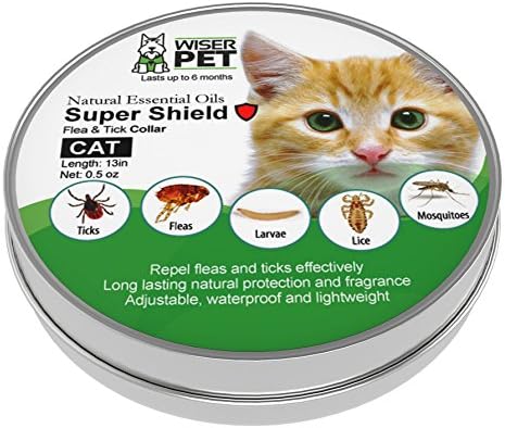 Natural Cat Flea Collar | Enjoy up to 6 months all-natural protection for your pet from fleas, ticks and other bugs &amp; insects | Chemical and toxin free, safe for your cat, family and home