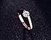 VNOX Womens Stainless Steel Cubic Zirconia Tension Set Rose Gold Plated Brilliant Wedding Engagement Ring,Size 6