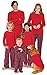 PajamaGram Family Christmas Pajamas Set - Cotton Flannel, Red, Women's, M, 8-10