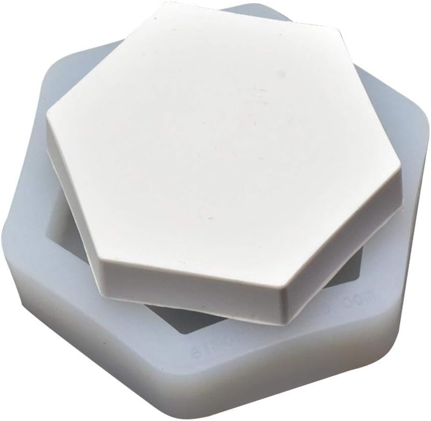 Funihut Silicone Mould for DIY Concrete Aromatherapy Tray Flat Hexagon