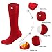 Battery Heated Socks,Men Women Electric Battery Powered Socks Kit,Rechargeable Battery Heating Stockings,Winter Thermo Socks,Climbing Hiking Fishing foot Warmer Hunting Skiing Heated Socks (Red, M)