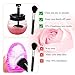 Makeup Brush Cleaner, RubyDot Electric Makeup Brush Cleaner and Dryer Machine with Brush Spinner Holder & 8 Rubber Collars - Wash & Dry Your Make up Brushes in 8 Seconds for Most of Brushes, Black